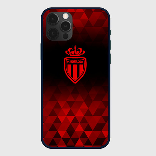 Чехол iPhone 12 Pro Monaco red poly / 3D-Черный – фото 1