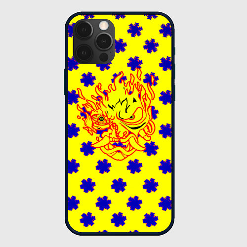 Чехол iPhone 12 Pro Samurai fire logo steel / 3D-Черный – фото 1