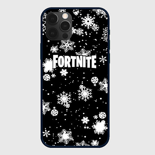 Чехол iPhone 12 Pro Fortnite winter snow / 3D-Черный – фото 1