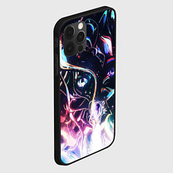 Чехол для iPhone 12 Pro Фрактальный узор текстура, цвет: 3D-черный — фото 2