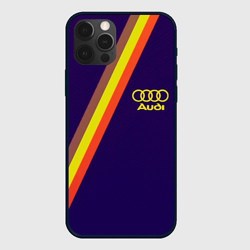 Чехол iPhone 12 Pro AUDI line sport / 3D-Черный – фото 1