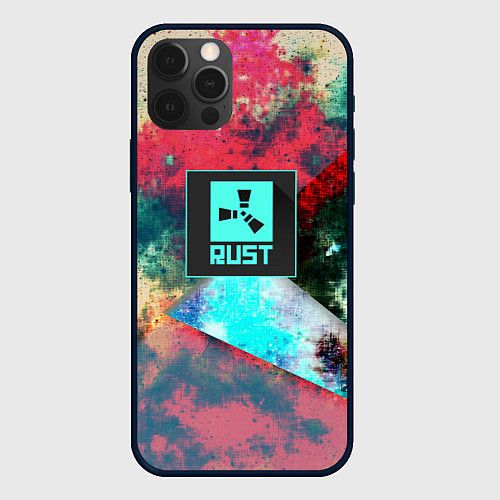 Чехол iPhone 12 Pro RUST geometry color / 3D-Черный – фото 1