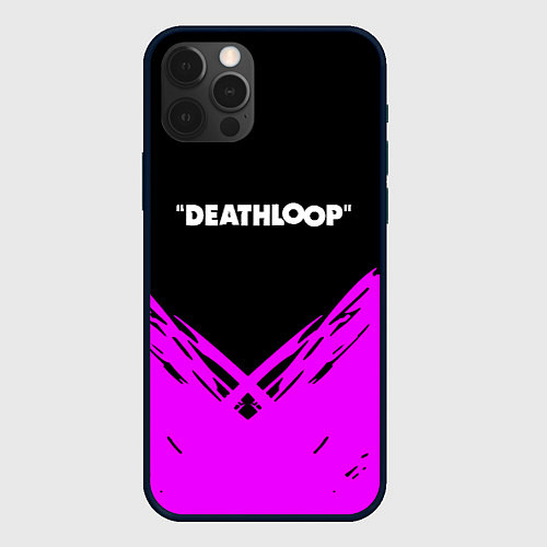 Чехол iPhone 12 Pro Deathloop neon geometry / 3D-Черный – фото 1