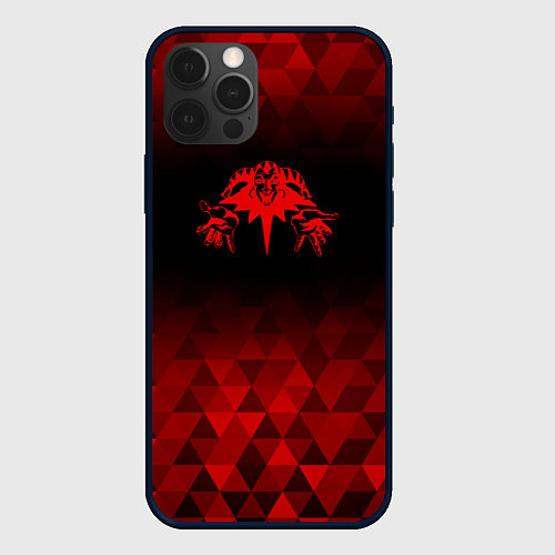 Чехол iPhone 12 Pro Король и Шут red poly / 3D-Черный – фото 1