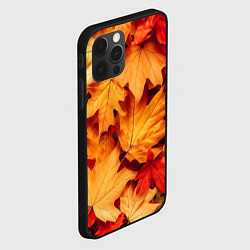 Чехол для iPhone 12 Pro Осенние кленовые листья, цвет: 3D-черный — фото 2