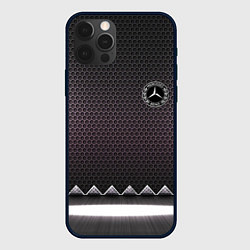 Чехол iPhone 12 Pro Mercedes benz carbon steel