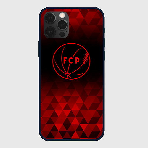 Чехол iPhone 12 Pro Porto red poly / 3D-Черный – фото 1