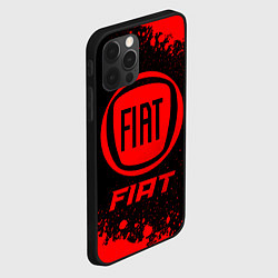 Чехол для iPhone 12 Pro Fiat - red gradient, цвет: 3D-черный — фото 2