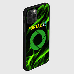 Чехол для iPhone 12 Pro Portal green flame, цвет: 3D-черный — фото 2