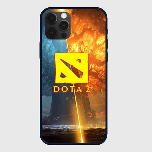 Чехол iPhone 12 Pro DOTA 2 лес эльфов / 3D-Черный – фото 1