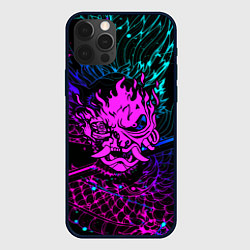 Чехол iPhone 12 Pro Cyberpunk 2077 dragon neon