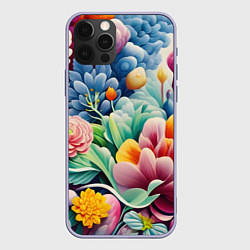 Чехол iPhone 12 Pro Объемные цветы лето