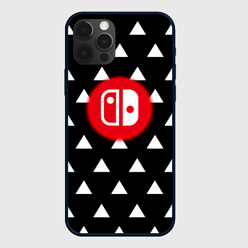 Чехол iPhone 12 Pro Нинтендо лёд и пламя краски / 3D-Черный – фото 1