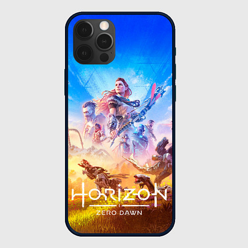 Чехол iPhone 12 Pro Герои Horizon zero dawn remstered / 3D-Черный – фото 1