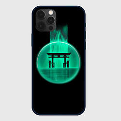 Чехол для iPhone 12 Pro Neon shrine, цвет: 3D-черный