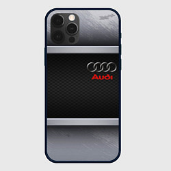 Чехол iPhone 12 Pro Audi metal texture