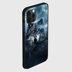 Чехол для iPhone 12 Pro Волк ночью под луной, цвет: 3D-черный — фото 2