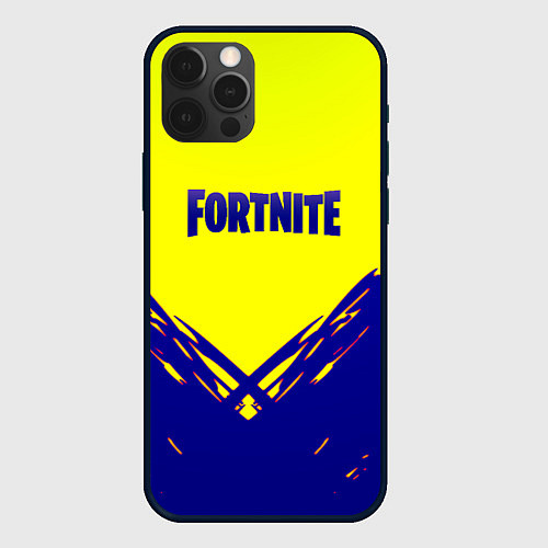 Чехол iPhone 12 Pro Fortnite краски абстракция / 3D-Черный – фото 1