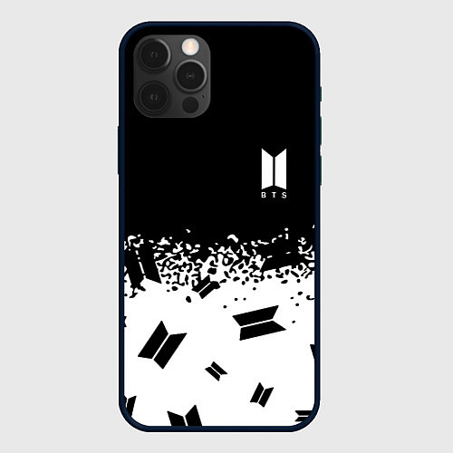 Чехол iPhone 12 Pro Marshmello dj pattern краски / 3D-Черный – фото 1