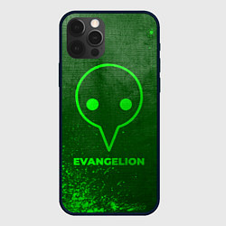 Чехол iPhone 12 Pro Evangelion - green gradient