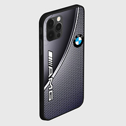 Чехол для iPhone 12 Pro BMW metalic auto metal, цвет: 3D-черный — фото 2