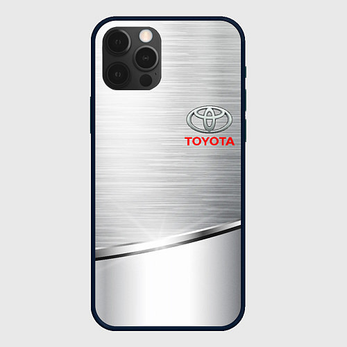 Чехол iPhone 12 Pro Toyota metalic brend / 3D-Черный – фото 1