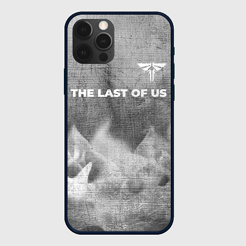 Чехол iPhone 12 Pro The Last Of Us - grey gradient посередине / 3D-Черный – фото 1