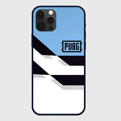 Чехол iPhone 12 Pro PUBG geometry steel / 3D-Черный – фото 1