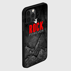 Чехол для iPhone 12 Pro Rock forever on black, цвет: 3D-черный — фото 2