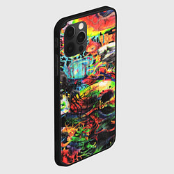 Чехол для iPhone 12 Pro Кислотные рисунки психоделика, цвет: 3D-черный — фото 2