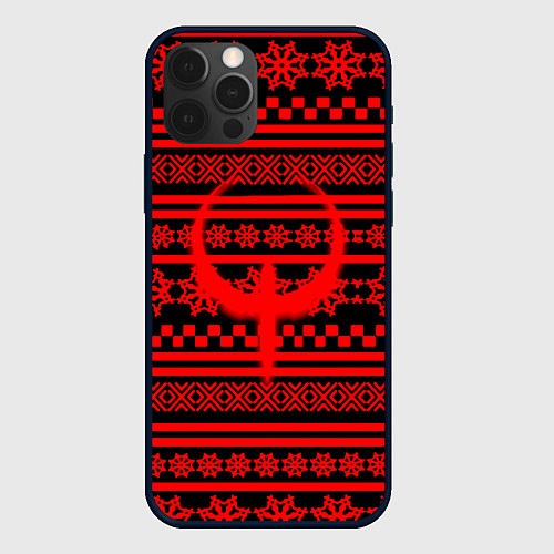 Чехол iPhone 12 Pro Quake winter pattern / 3D-Черный – фото 1