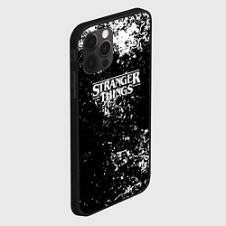 Чехол для iPhone 12 Pro Stranger things брызги красок, цвет: 3D-черный — фото 2