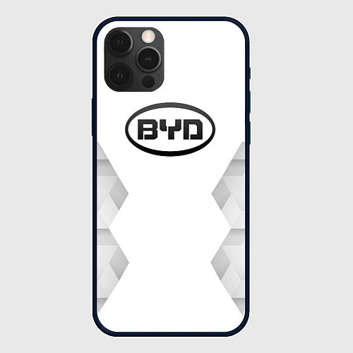 Чехол iPhone 12 Pro BYD white poly / 3D-Черный – фото 1