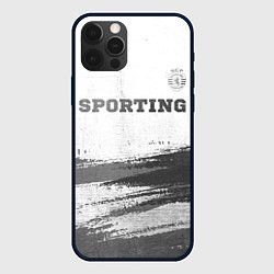 Чехол iPhone 12 Pro Sporting - white gradient посередине