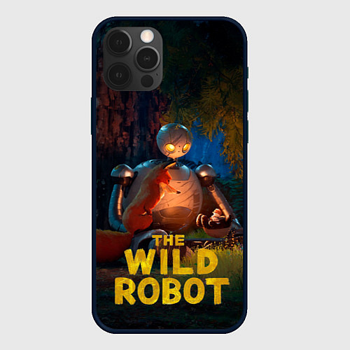 Чехол iPhone 12 Pro Дикий робот с друзьями / 3D-Черный – фото 1