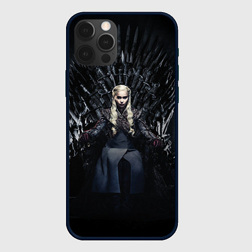 Чехол iPhone 12 Pro Дейнерис Таргариен игра престолов / 3D-Черный – фото 1