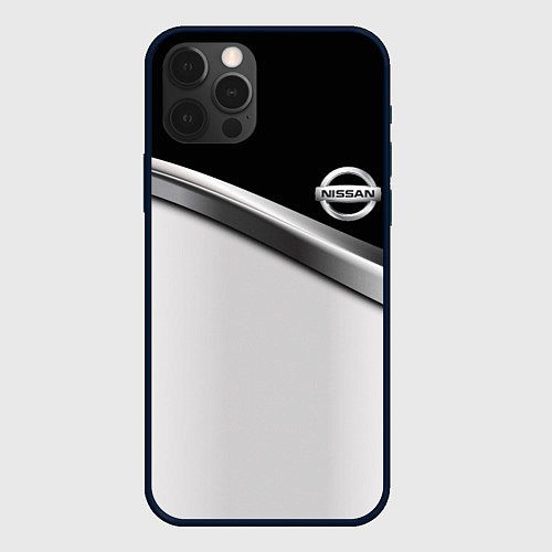 Чехол iPhone 12 Pro Nissan logo auto / 3D-Черный – фото 1