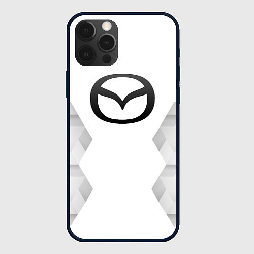 Чехол iPhone 12 Pro Mazda white poly / 3D-Черный – фото 1