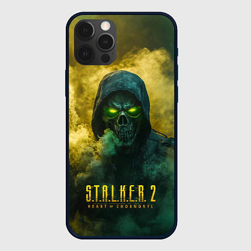 Чехол iPhone 12 Pro Stalker 2 череп / 3D-Черный – фото 1