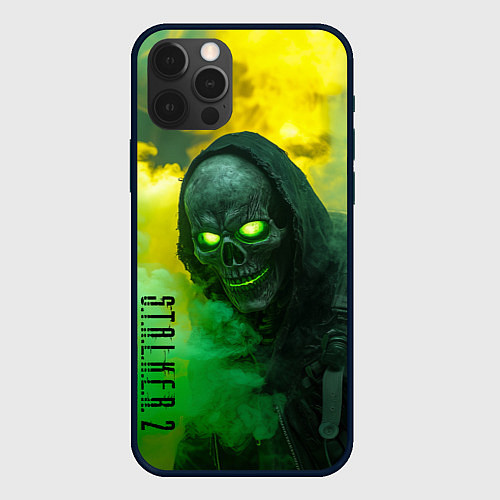 Чехол iPhone 12 Pro Stalker 2 скелет череп / 3D-Черный – фото 1