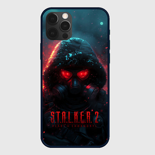 Чехол iPhone 12 Pro Stalker 2 аномальная зона / 3D-Черный – фото 1