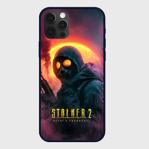 Чехол iPhone 12 Pro Stalker 2 радиоактивный фон / 3D-Черный – фото 1