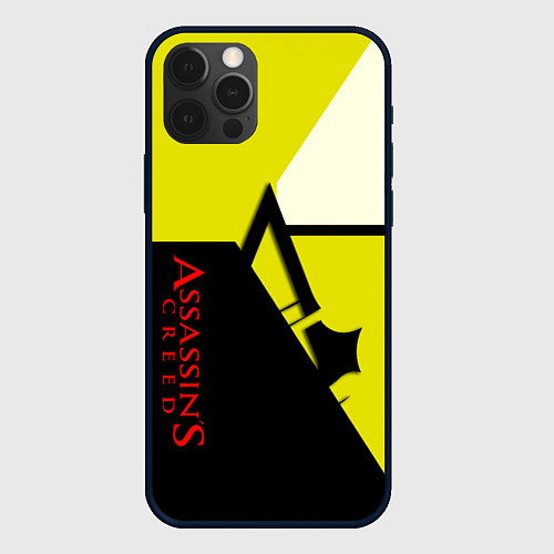 Чехол iPhone 12 Pro Assassins Creed geometry logo / 3D-Черный – фото 1