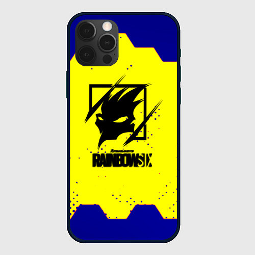 Чехол iPhone 12 Pro Rainbow six hexagon steel / 3D-Черный – фото 1