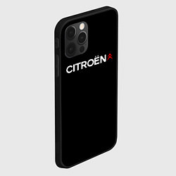 Чехол для iPhone 12 Pro Citroen logo, цвет: 3D-черный — фото 2