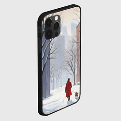 Чехол для iPhone 12 Pro Прогулка зима, цвет: 3D-черный — фото 2