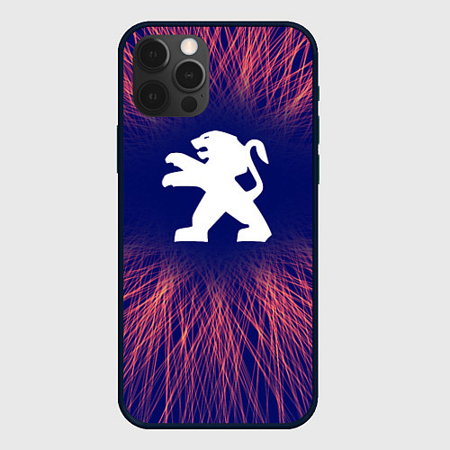 Чехол iPhone 12 Pro Peugeot red energy / 3D-Черный – фото 1