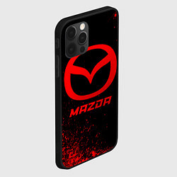 Чехол для iPhone 12 Pro Mazda - red gradient, цвет: 3D-черный — фото 2