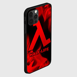 Чехол для iPhone 12 Pro Half-Life - red gradient, цвет: 3D-черный — фото 2