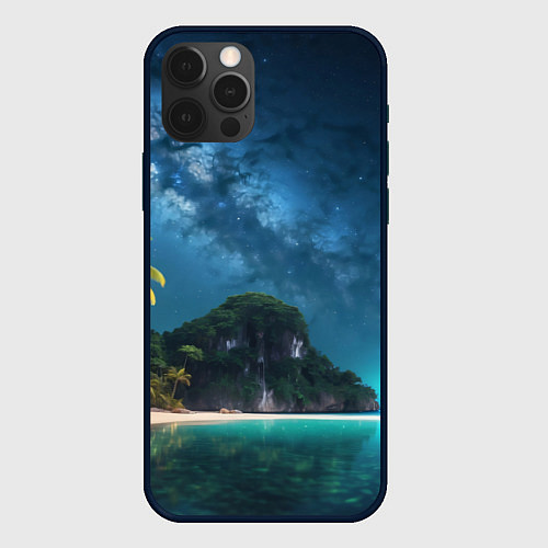 Чехол iPhone 12 Pro Island beach / 3D-Черный – фото 1